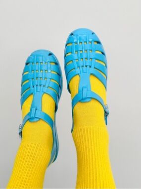 Melissa Possession Jelly Sandals Fisharman Sandals in Turquoise Blue Size8